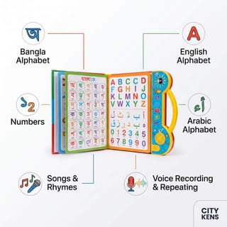 ZAYAN Intelligence Book – 62 Pages Interactive Talking Learning Book for Kids 3