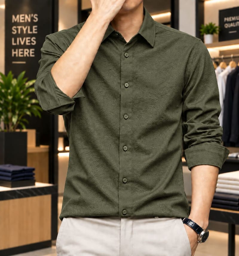 Premium Solid Stitch Full Sleeve Shirt
