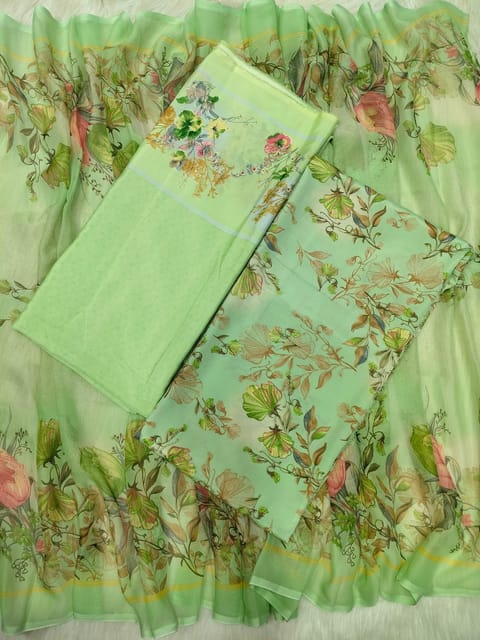 Indian Risika Silk Unstitch Three Piece