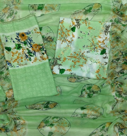 Indian Risika Silk Unstitch Three Piece