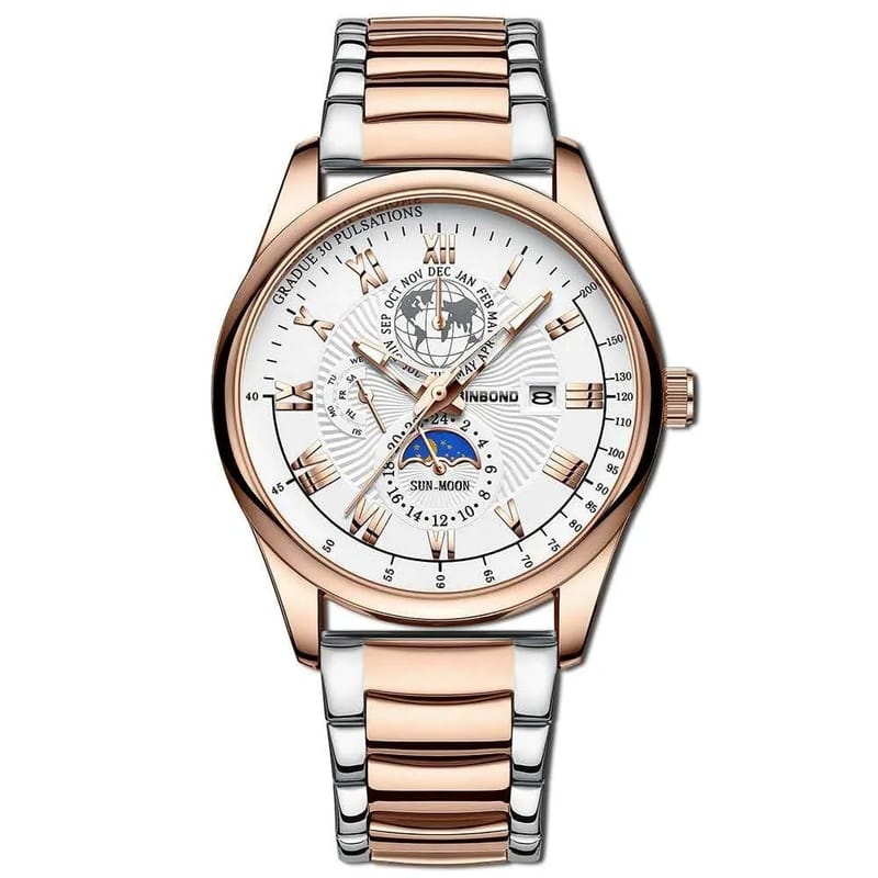 Binbon Business Belt Watch, Men's Quartz Watch
