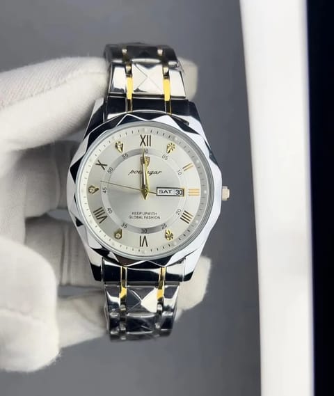 NEW POEDAGAR 615 Quartz Stainless Steel Watch For Men