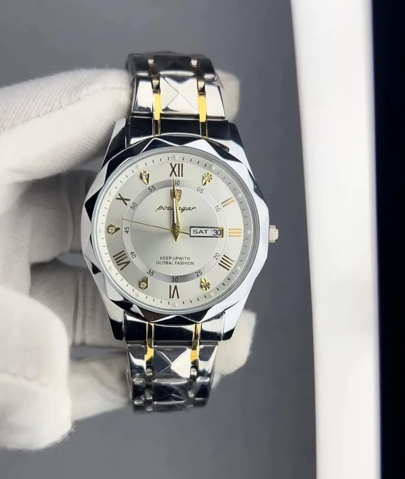 NEW POEDAGAR 615 Quartz Stainless Steel Watch For Men