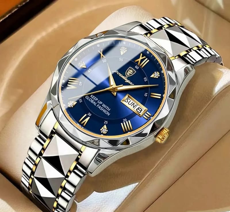 POEDAGAR 615 Diamond Cut Watch For Men