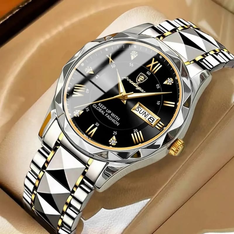 POEDAGAR 615 Diamond Cut Watch For Men