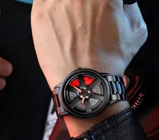Men's Car Wheel Watch(মাঝখানে চাকা ঘুরবে 2
