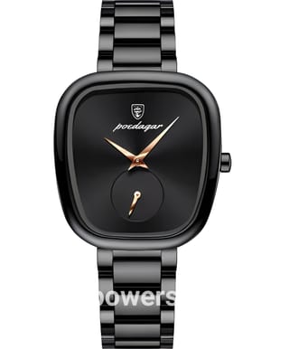 Poedagar New Unique Design Stainless Steel Ladies Watch-Black (783 ) 2