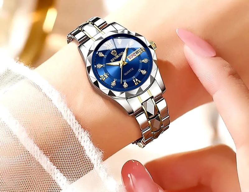 BINBOND Top Brand Luxury Fashion Business Womens Watches 30M Week Date Clock Sport Quartz Womens Wristwatch