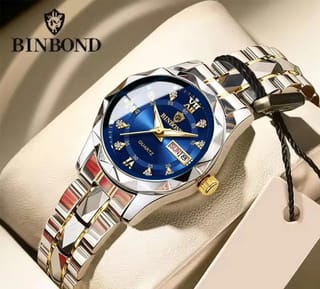 BINBOND Top Brand Luxury Fashion Business Womens Watches 30M Week Date Clock Sport Quartz Womens Wristwatch 2