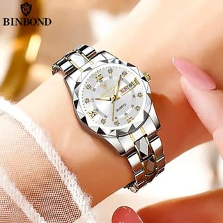 BINBOND Top Brand Luxury Fashion Business Womens Watches 30M Week Date Clock Sport Quartz Womens Wristwatch 1