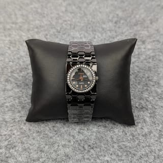 Elegant Golden Ladies Quartz Watch with Crystal Bezel – Premium Bracelet Design 2