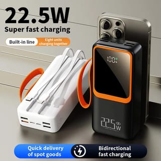 Matrix M10-10000mAh Power Bank Fast Charging 22.5W- Built-in Cables 2