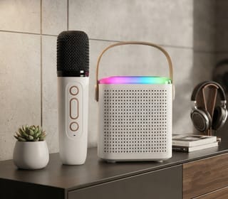 K12 Mini Karaoke Machine, Portable Bluetooth Speaker with Wireless Microphones single Mike 1