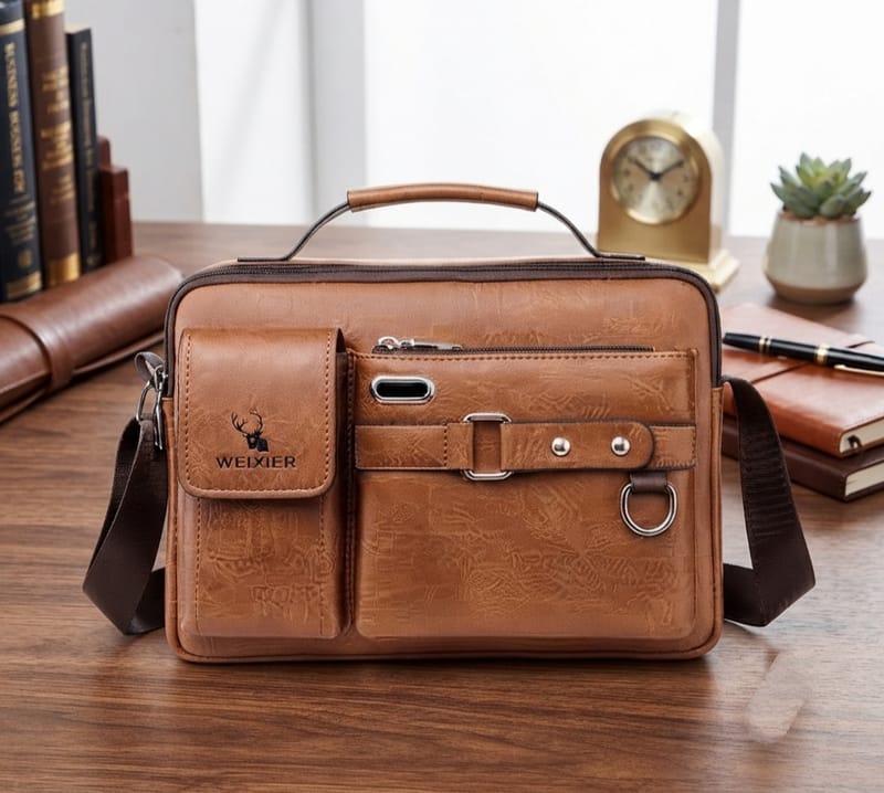Men's Pu Leather Shoulder Bag (brown shape)