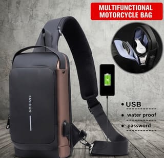 USB charging sport sling Anti-theft shoulder bag 2