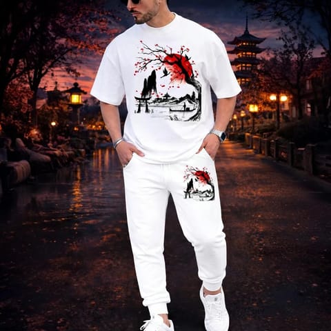 Export Quality 100% Cotton Fabrics Tshirt & Trouser Combo Set