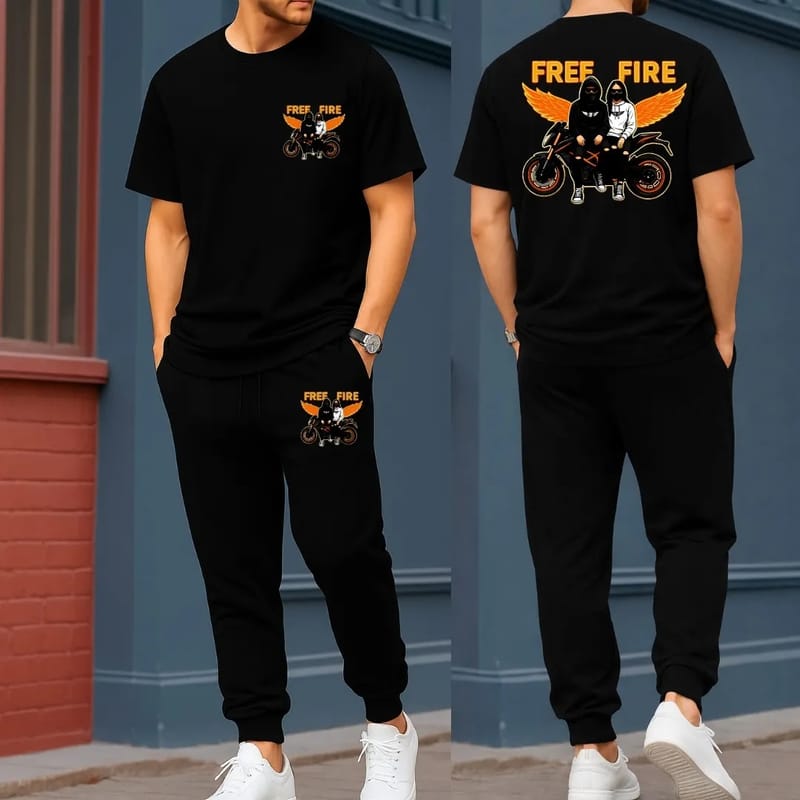 Export Quality 100% Cotton Fabrics Tshirt & Trouser Combo Set