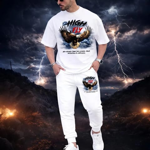 Export Quality 100% Cotton Fabrics Tshirt & Trouser Combo Set