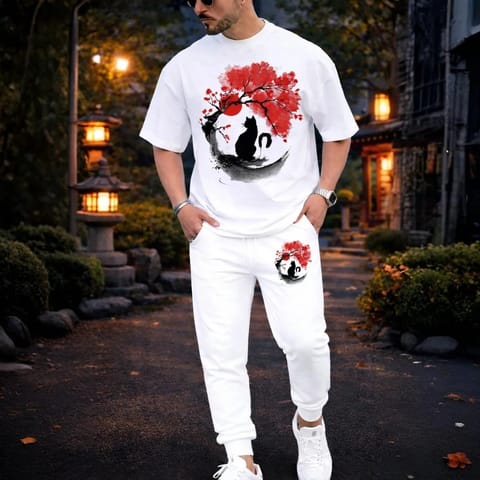 Export Quality 100% Cotton Fabrics Tshirt & Trouser Combo Set