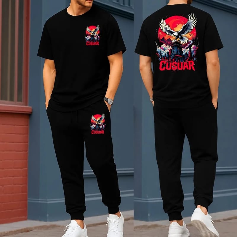 Export Quality 100% Cotton Fabrics Tshirt & Trouser Combo Set