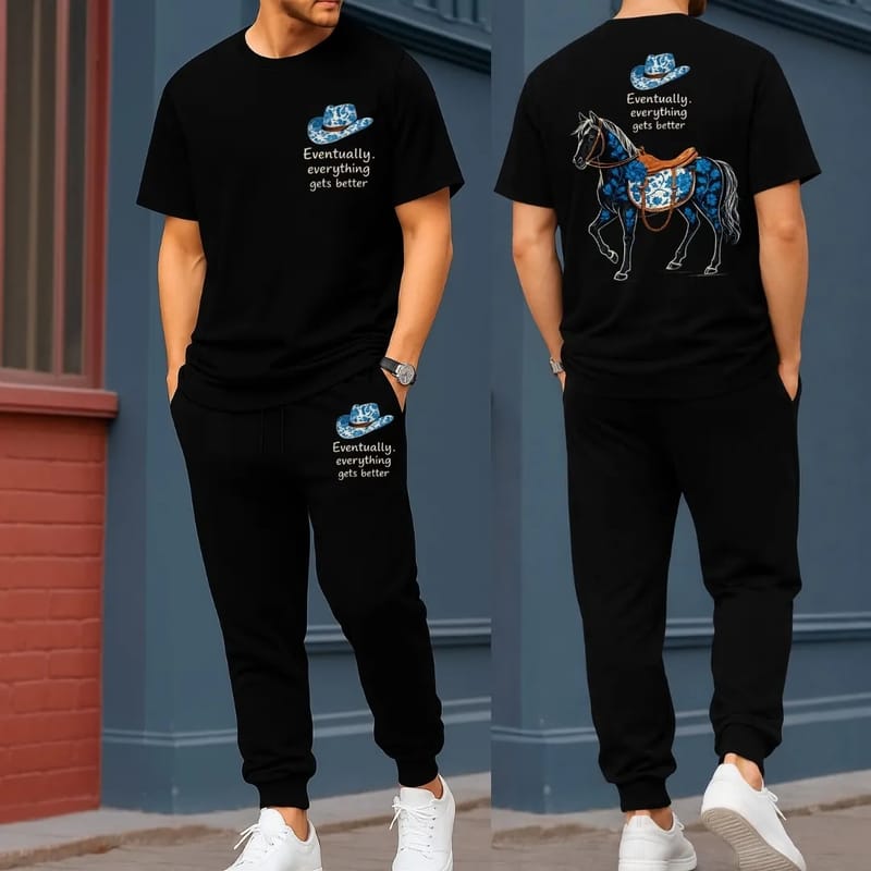 Export Quality 100% Cotton Fabrics Tshirt & Trouser Combo Set