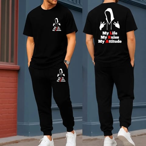 Export Quality 100% Cotton Fabrics Tshirt & Trouser Combo Set