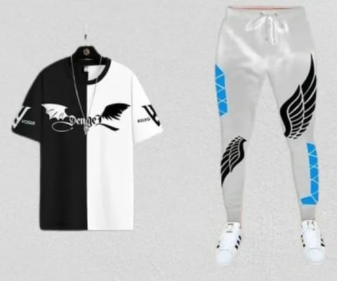 Premium Quality Stylist Printed  T-Shirt & Full pant for man
