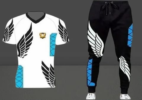Premium Quality Stylist Printed  T-Shirt & Full pant for man