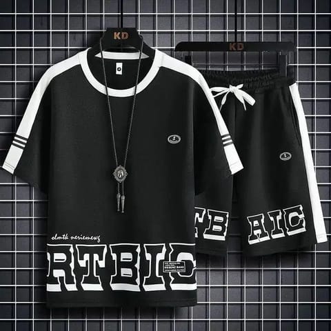 Combo Half T-Shirt And 3 Quarter Pants For Man