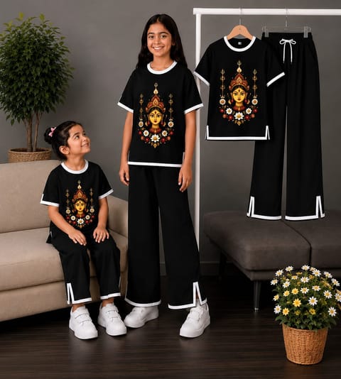Kids Puja Tshirt and Pant Set