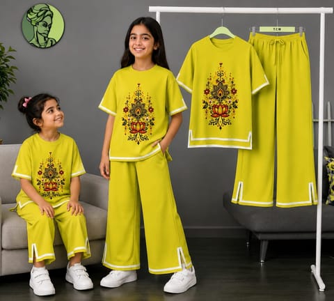 Kids Puja Tshirt and Pant Set