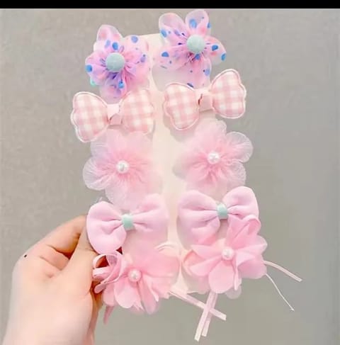 10Pcs/Set Baby Hairpins Flowers Girl Hair Clips