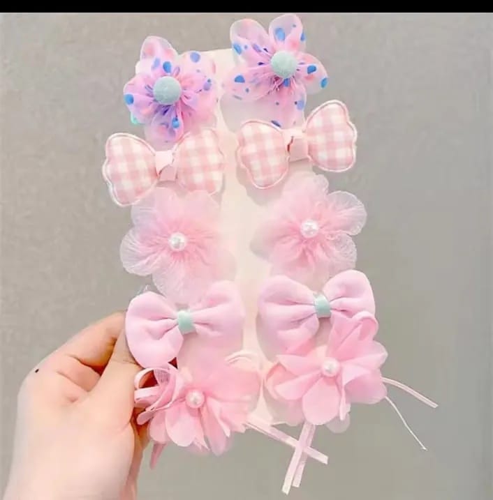 10Pcs/Set Baby Hairpins Flowers Girl Hair Clips