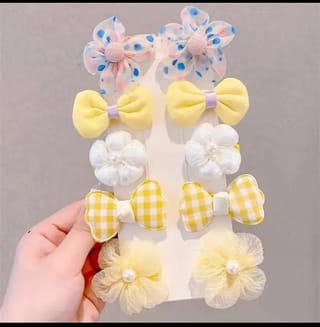 10Pcs/Set Baby Hairpins Flowers Girl Hair Clips 2