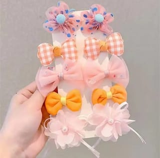 10Pcs/Set Baby Hairpins Flowers Girl Hair Clips 4