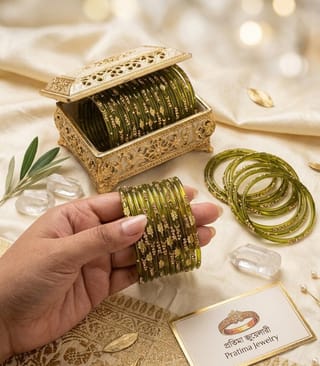 এক্সক্লুসিভ কাচের কাশ্মীরি চুরি সেট 2