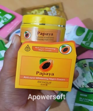 ৩ দিনের অফার ৩ পিস নিতে হবে 🌸 Bioaqua Papaya Anti-Spot Whitening Night Cream 🌸 2