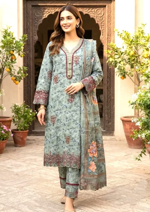 Leaser Cut Readymade Three Piece