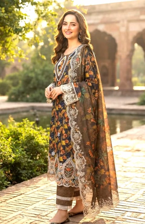 Leaser Cut Readymade Three Piece
