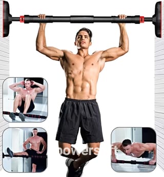 Adjustable Door Pull Up Bar (100-120cm) - No-Drilling Home Fitness Training Bar 1