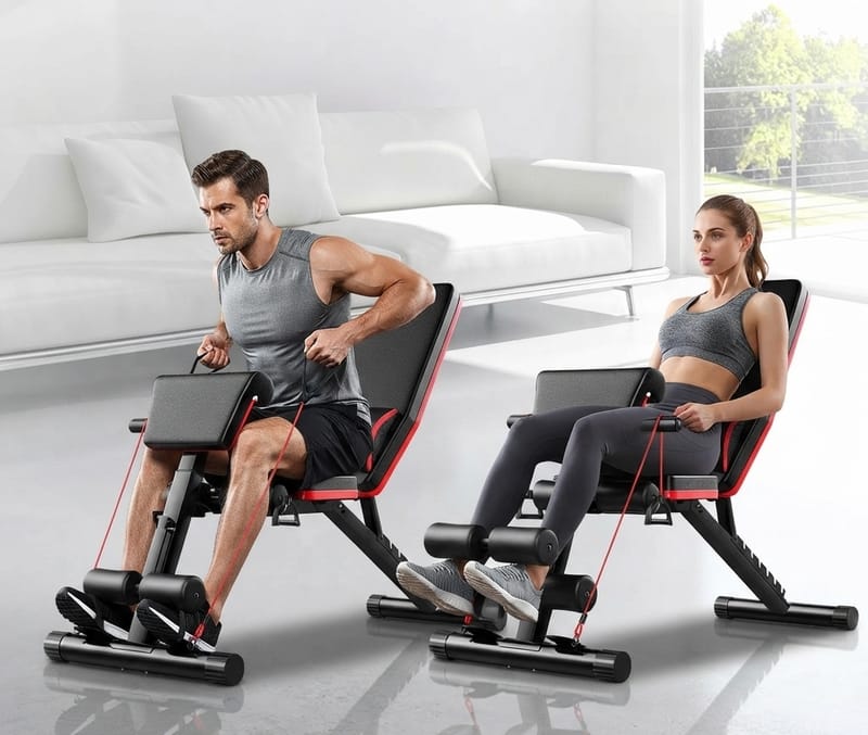 Adjustable Weight Bench With Foldable Flat/Incline/Decline