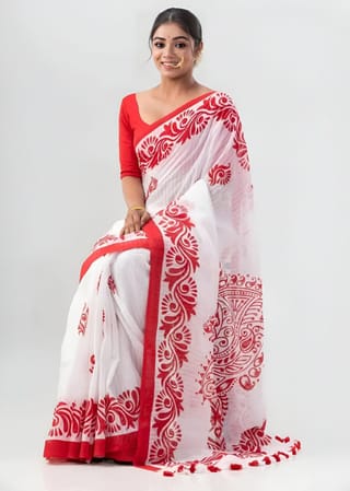 হাফসিল্ক জামদানি শাড়ি 1