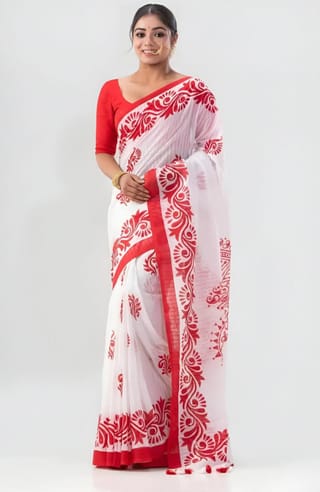 হাফসিল্ক জামদানি শাড়ি 3