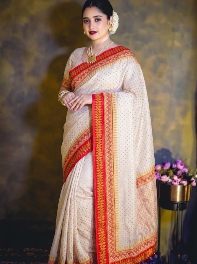 হাইব্রিড হাফ-সুতি সফট শাড়ি