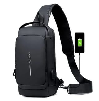 USB charging sport sling Anti-theft shoulder bag 1