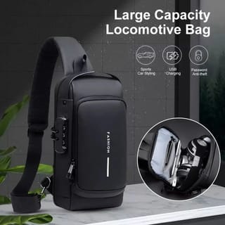 USB charging sport sling Anti-theft shoulder bag 2