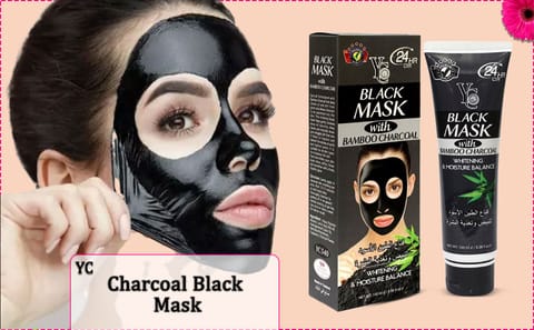 YC Black Mask with Bamboo Charcoal - Whitening & Moisture Balance (100g)