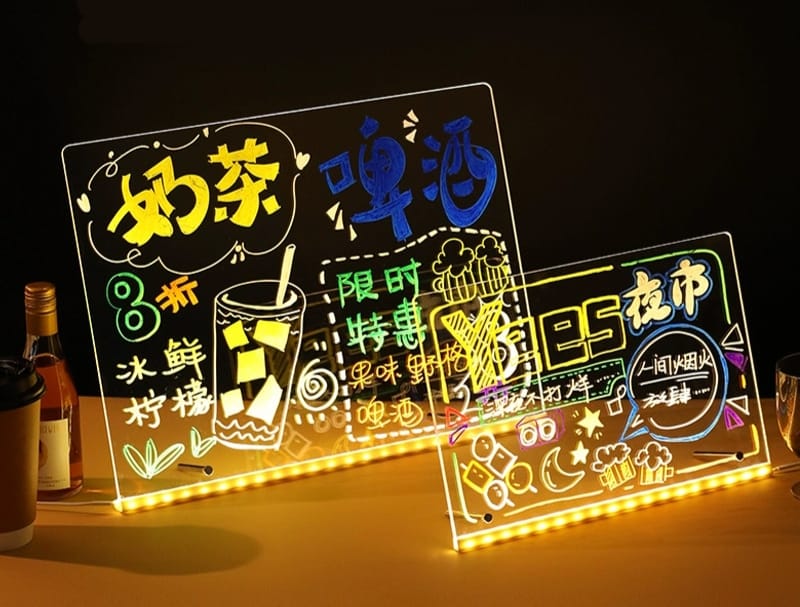 DIY Acrylic Luminescent Lamp – LED Message Note Board with Pen (DIY3020)