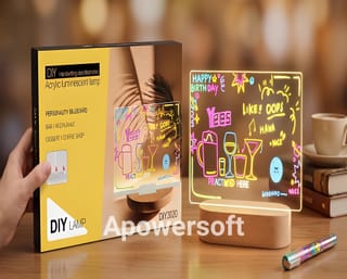 DIY Acrylic Luminescent Lamp – LED Message Note Board with Pen (DIY3020) 4
