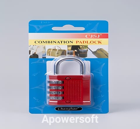 Heavy-Duty 4-Digit Password Combination Padlock – Keyless Security Lock for Gym Locker & Gate